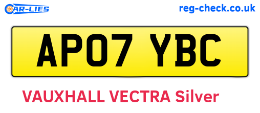 AP07YBC are the vehicle registration plates.