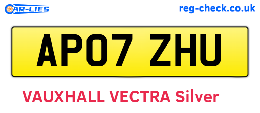 AP07ZHU are the vehicle registration plates.