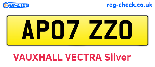 AP07ZZO are the vehicle registration plates.
