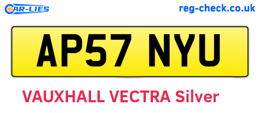 AP57NYU are the vehicle registration plates.