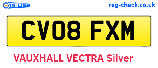 CV08FXM are the vehicle registration plates.