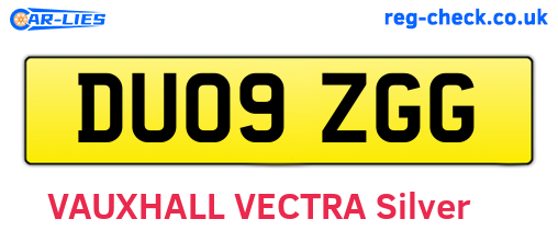 DU09ZGG are the vehicle registration plates.