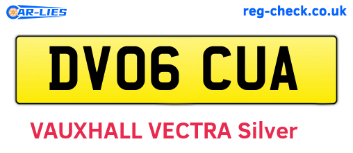 DV06CUA are the vehicle registration plates.