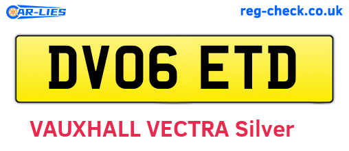DV06ETD are the vehicle registration plates.