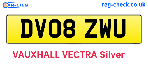 DV08ZWU are the vehicle registration plates.