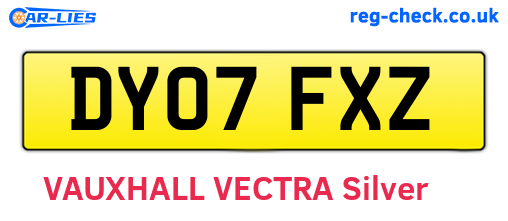 DY07FXZ are the vehicle registration plates.