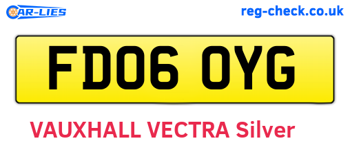 FD06OYG are the vehicle registration plates.