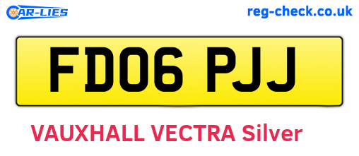 FD06PJJ are the vehicle registration plates.