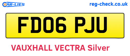 FD06PJU are the vehicle registration plates.