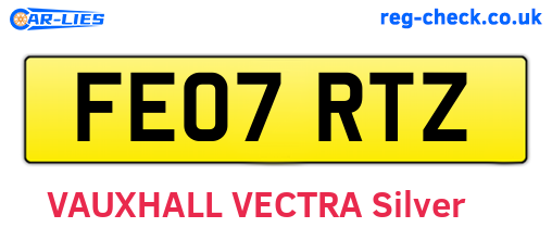 FE07RTZ are the vehicle registration plates.