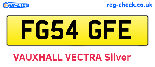 FG54GFE are the vehicle registration plates.