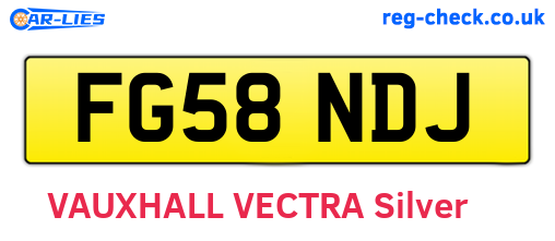FG58NDJ are the vehicle registration plates.