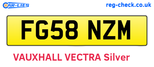 FG58NZM are the vehicle registration plates.
