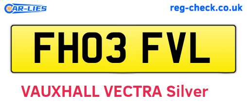FH03FVL are the vehicle registration plates.