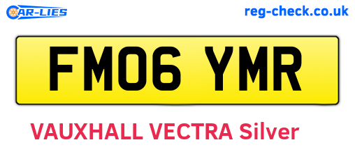 FM06YMR are the vehicle registration plates.