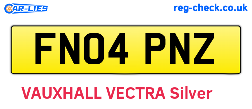 FN04PNZ are the vehicle registration plates.