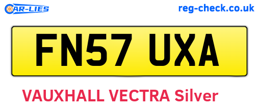 FN57UXA are the vehicle registration plates.