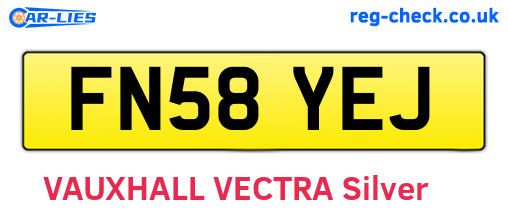 FN58YEJ are the vehicle registration plates.