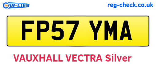 FP57YMA are the vehicle registration plates.