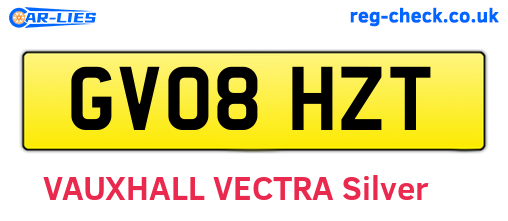 GV08HZT are the vehicle registration plates.