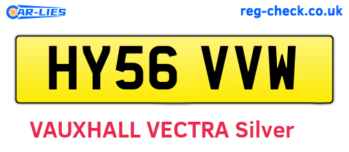 HY56VVW are the vehicle registration plates.