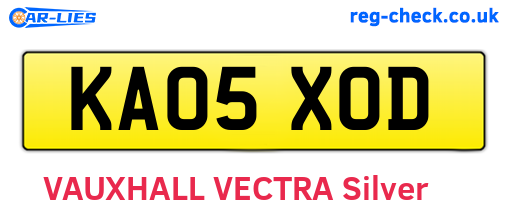 KA05XOD are the vehicle registration plates.