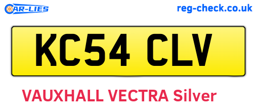 KC54CLV are the vehicle registration plates.