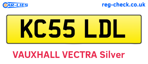 KC55LDL are the vehicle registration plates.