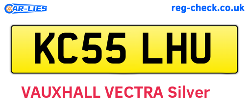 KC55LHU are the vehicle registration plates.