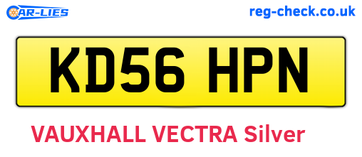 KD56HPN are the vehicle registration plates.