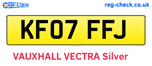 KF07FFJ are the vehicle registration plates.
