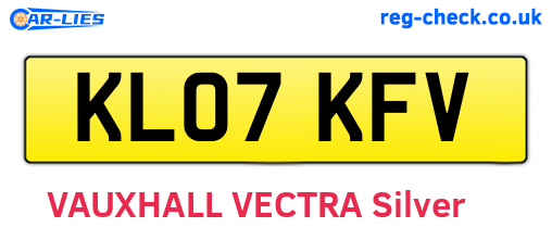 KL07KFV are the vehicle registration plates.