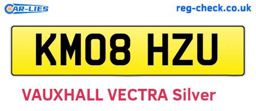 KM08HZU are the vehicle registration plates.
