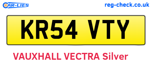 KR54VTY are the vehicle registration plates.