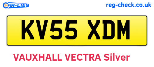 KV55XDM are the vehicle registration plates.