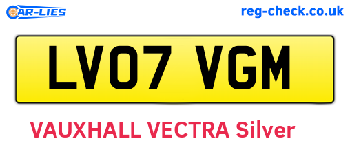 LV07VGM are the vehicle registration plates.