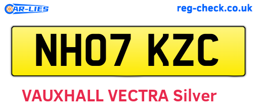 NH07KZC are the vehicle registration plates.