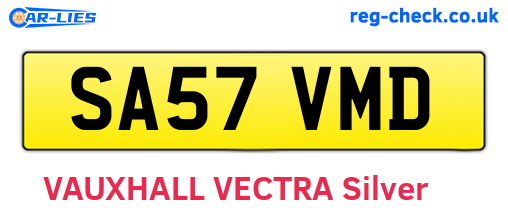 SA57VMD are the vehicle registration plates.