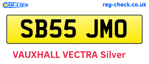 SB55JMO are the vehicle registration plates.