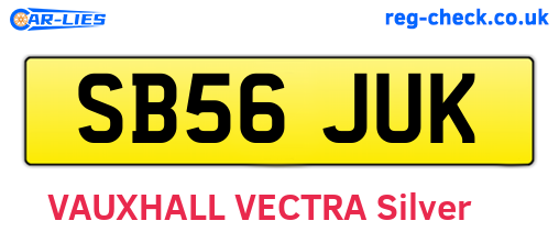 SB56JUK are the vehicle registration plates.