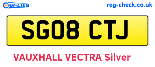 SG08CTJ are the vehicle registration plates.