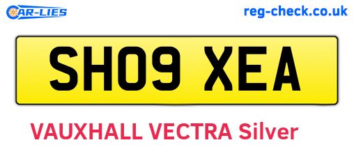 SH09XEA are the vehicle registration plates.