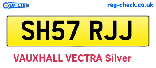 SH57RJJ are the vehicle registration plates.