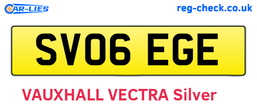SV06EGE are the vehicle registration plates.