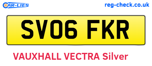 SV06FKR are the vehicle registration plates.