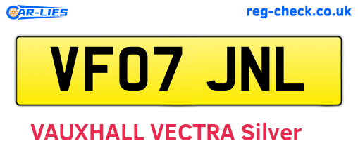 VF07JNL are the vehicle registration plates.