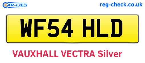 WF54HLD are the vehicle registration plates.