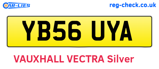 YB56UYA are the vehicle registration plates.