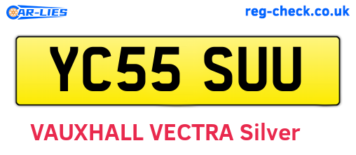 YC55SUU are the vehicle registration plates.