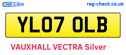 YL07OLB are the vehicle registration plates.
